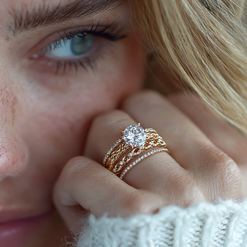 Stunning Chunky Rings Adorned with Colorful Stones | Renude