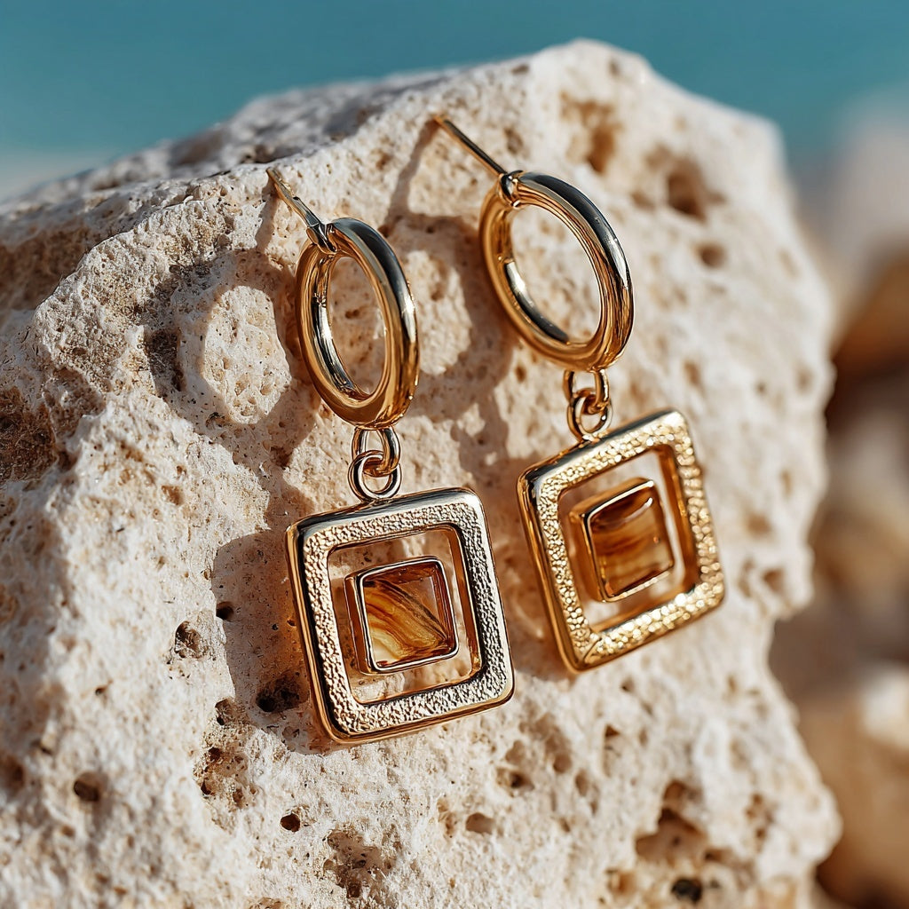 Sparkling Faux Gemstone Earrings for Sensitive Ears | Renude