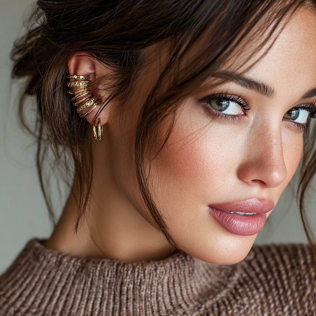 Stylish Layering: Ear Cuffs Meet Earrings | Renude